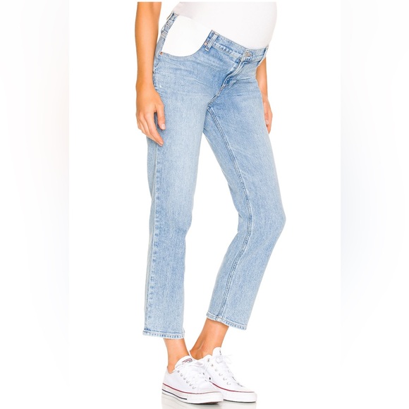 Maternity PAIGE Light Blue Ankle Jeans